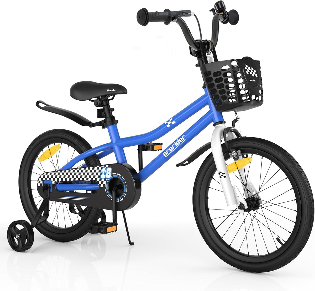 Kids Bike, 14 16 18 Inch Boys Girls Bike for 3-8 Years w/Training Wheels, Adjustable Handlebar & Seat, Removable Basket