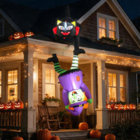 190cm Halloween Hanging Inflatable Witch and Black Cat