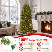 190cm Smart Pencil Christmas Tree with 220 Pre-Lit RGB LED Lights and Music Sync