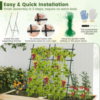 190cm x 80cm Cucumber Trellis for Raised Bed