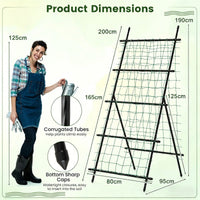190cm x 80cm Cucumber Trellis for Raised Bed