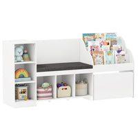 4-in-1 Standing Toy Organizer w/ Removable Seat Cushion
