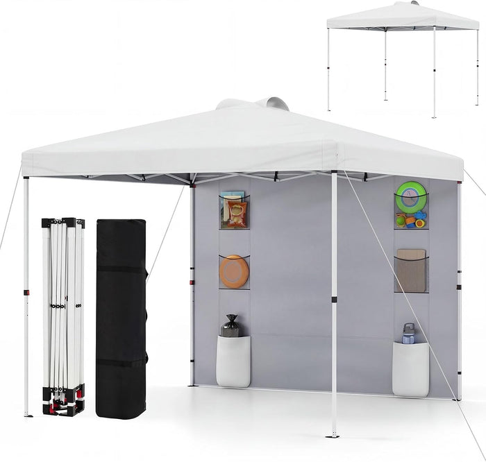 3 x 3M Pop up Canopy Tent with Sidewall 6 Pockets Instant Setup Commercial Gazebo