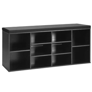 10-Cube Shoe Bench with Padded Cushions