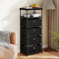 Narrow Dresser with 5 Drawers Slim Storage Tower Space-Saving Chest of Drawers