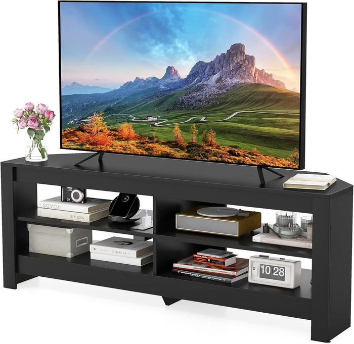 Corner TV Stand with Power Outlet