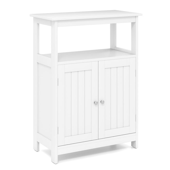Bathroom Storage Cabinet Floor Storage Organizer w/ 2 Doors Modern Storage Unit
