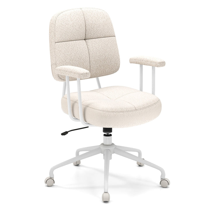 Upholstered Task Chair, Adjustable Swivel Office Chair