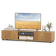 Modern TV Stand for up to 70" TVs with 2 Doors and Open Shelves for Living Room