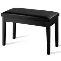 PU Leather 2-in-1 Duet Piano Bench with Music Storage and Padded Cushion