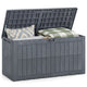 380/455/680L All Weather Patio Bench Storage Box Waterproof for Garden Tools