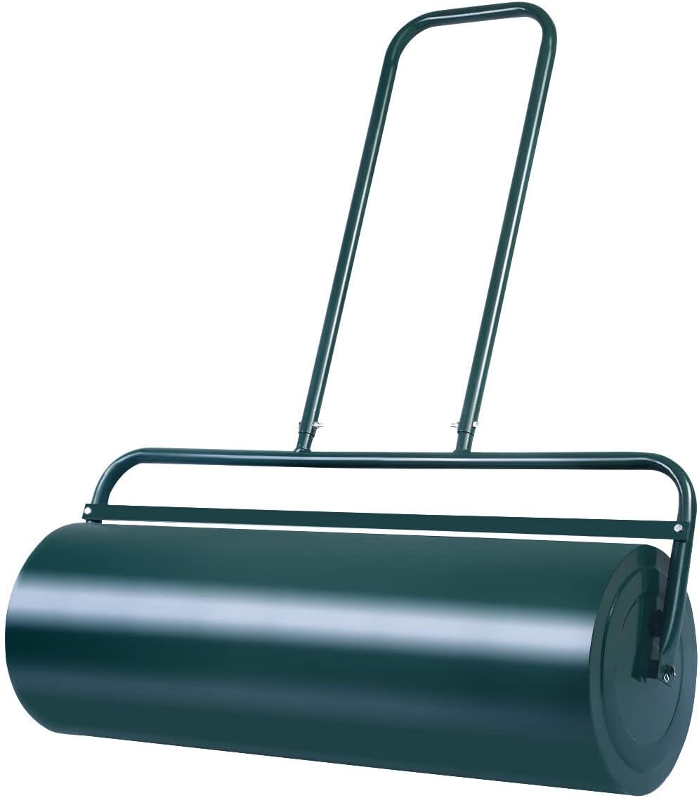 48L/63L Lawn Roller Heavy-Duty Steel Push/Pull Sod Roller Lawn Rolling Machine