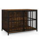 Heavy-duty Dog Crate Furniture, 100 cm Dog Kennel with Dual Lockable Double Doors