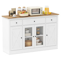 140 cm Large Buffet Sideboard, Kitchen Storage Cabinet with 3 Drawers