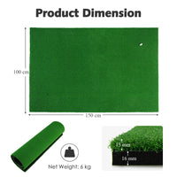 Golf Hitting Mat, Standard Real Feel Golf Practice Mat with Synthetic Turf and 2 Tee Positions