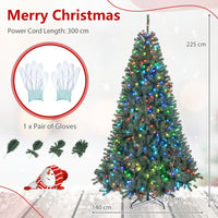 225/180cm Pre-lit Christmas Tree with 1542/1072 Branch Tips and 450/300 Multifunctional RGB Lights