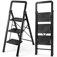2/3/4/5 Step Ladder with Wide Anti-slip Pedals and Safety Handgrip