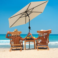 2.3M Patio Umbrella with Push Button Tilt for Backyard Garden