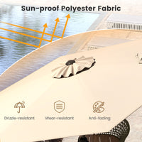 2.3M Patio Umbrella with Push Button Tilt for Backyard Garden