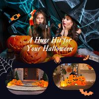 2.3m Halloween Inflatable Pumpkin with Witch Cat and LED Lights for Yard Lawn
