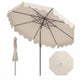 2.7M Patio Umbrella with Push Button Tilt Crank and 8 Metal Ribs