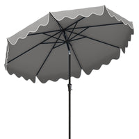 2.7M Patio Umbrella with Push Button Tilt Crank and 8 Metal Ribs