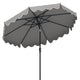 2.7M Patio Umbrella with Push Button Tilt Crank and 8 Metal Ribs