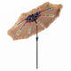2.7m Solar Thatched Tiki Umbrella with 96 LED Lights and 12 Modes