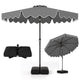 2.8M Patio Umbrella with Weighted Base Sandbags and Push Button Tilt