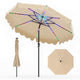2.8/3m Solar Patio Umbrella with 104 LED Lights for Garden and Deck