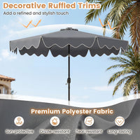 2.8/3m Solar Patio Umbrella with 104 LED Lights for Garden and Deck