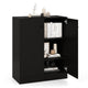 2-Door Storage Cabinet with 3-Tier Shelf Freestanding Side Cabinet