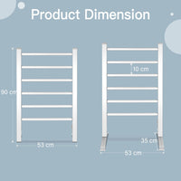 2-In-1 Towel Warmer and Drying Rack with 6 Bars and Aluminum Frame for Bathroom