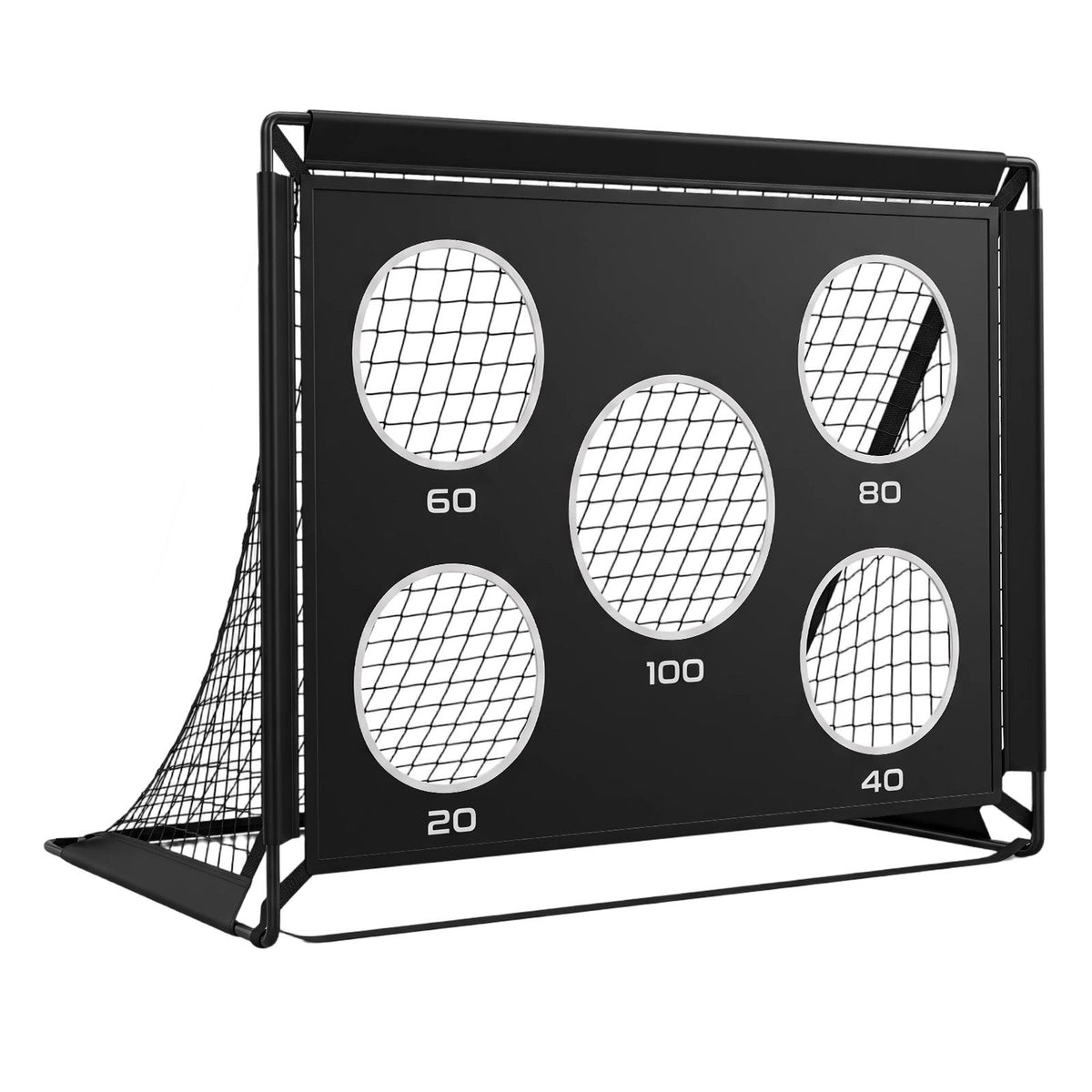 2-Pack Soccer Goals Backyard Set 120 x 90 cm Portable Soccer Net Training Equipment