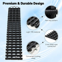 2 Pack Tire Traction Mats with Bag for Off Road Snow