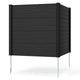 2 Panels 123cm x 123cm PP Privacy Fence Screen with Galvanized Ground Stakes