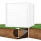 2 Panels 123cm x 123cm PP Privacy Fence Screen with Galvanized Ground Stakes