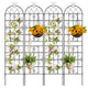 4 Panles Metal Garden Trellis for Outdoor Climbing Plants Rose Vegetable Flower