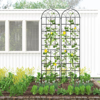 4 Panles Metal Garden Trellis for Outdoor Climbing Plants Rose Vegetable Flower