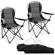 2 Pieces Folding Camping Chairs for Adults with Cup Holders