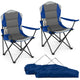 2 Pieces Folding Camping Chairs for Adults with Cup Holders