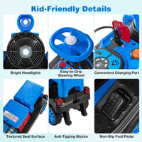 2 Seater Ride On Train with Train Whistle Music for Kids Aged 3+