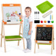 2-in-1 Art Easel for Kids Double-Sided Wooden Adjustable Easel