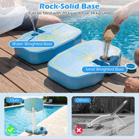 2-in-1 Pool Basketball Hoop and amp with Weighted Base and 2 Basketballs