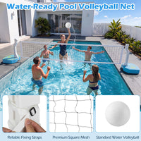 2-in-1 Pool Basketball Hoop and amp with Weighted Base and 2 Basketballs