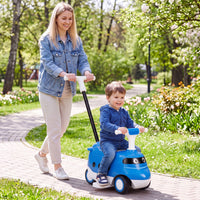 2-in-1 Ride On Push Car for Toddlers 1-3 Years Old with Horn and Storage