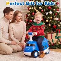 2-in-1 Ride On Push Car for Toddlers 1-3 Years Old with Horn and Storage