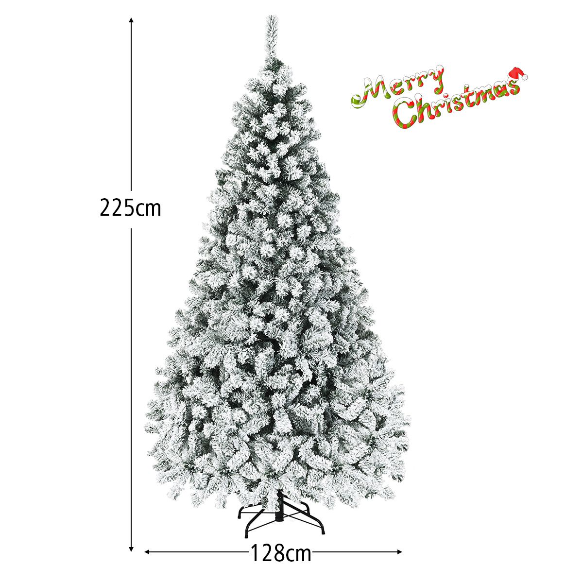 1.8/2.25/2.8M Christmas Tree with Branch Tips and LED Lights