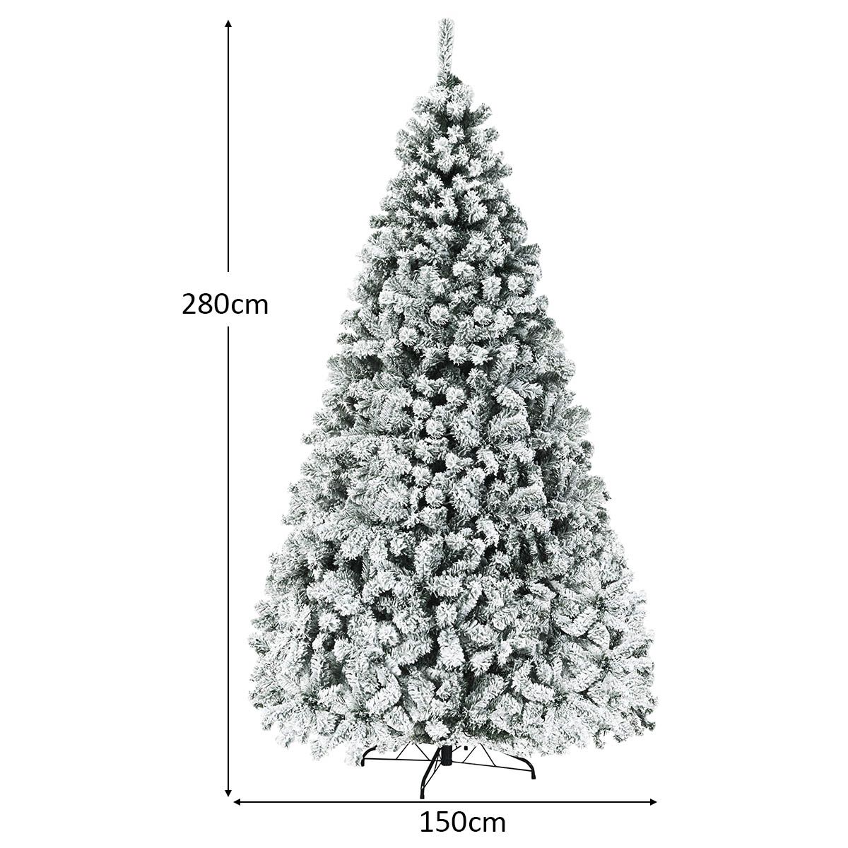 1.8/2.25/2.8M Christmas Tree with Branch Tips and LED Lights