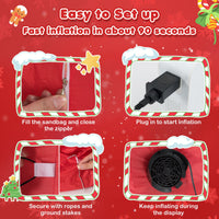 2.9 M Christmas Inflatable Santa Outdoor Decoration Blow up Sitting Santa Claus